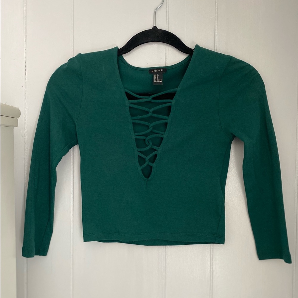 Forever 21 Long Sleeve Crop Top